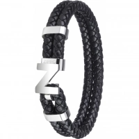 Браслет Zippo Steel Braided Leather Bracelet (22 см) купить в Абакане