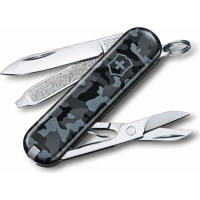 Нож перочинный Victorinox  Classic, сталь X55CrMo14, рукоять Cellidor®, синий камуфляж купить в Абакане