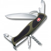 Нож перочинный Victorinox RangerGrip 61 0.9553.MC4 130мм 11 функций чёрно-зеленый купить в Абакане