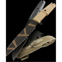 Нож с фиксированным клинком Extrema Ratio Task Desert Warfare 1/3 Serrated, сталь Bhler N690, рукоять прорезиненный форпрен купить в Абакане