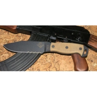 Нож с фиксированным клинком Ontario «RD6 Tan micarta», зубцы купить в Абакане