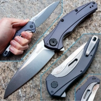 Нож складной Bareknuckle — Kershaw 7777, сталь Sandvik 14C28N, рукоять серый анодированный алюминий купить в Абакане