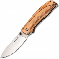 Нож складной Magnum Pakka Hunter — Boker 01MB700, сталь 440B Satin Plain, рукоять пакка дерево купить в Абакане