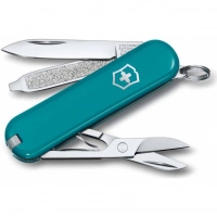 Нож Victorinox Classic SD Colors, Mountain Lake (0.6223.23G) бирюзовый, 7 функций 58мм купить в Абакане