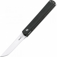 Складной нож Wasabi G10 — Boker Plus 01BO630, лезвие сталь 440C Satin, рукоять стеклотекстолит G-10, чёрный купить в Абакане